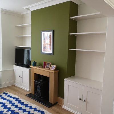 Alcove cabinet, skirting and shaker doors